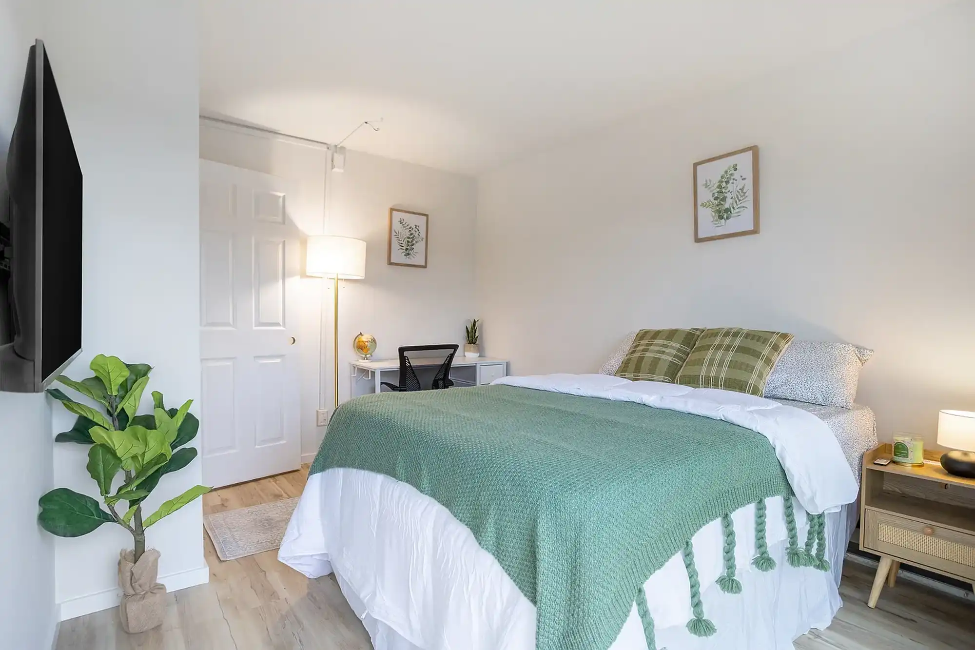 Furnished bedroom at Emerson Quarters